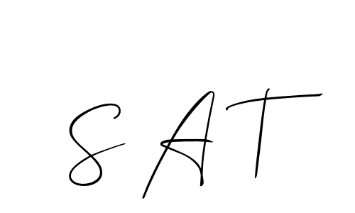 S A T stylish signature style. Best Handwritten Sign (Allison_Script) for my name. Handwritten Signature Collection Ideas for my name S A T. S A T signature style 2 images and pictures png