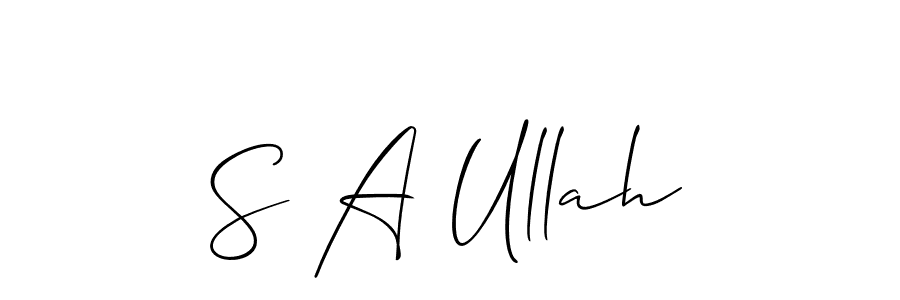 Best and Professional Signature Style for S A Ullah. Allison_Script Best Signature Style Collection. S A Ullah signature style 2 images and pictures png