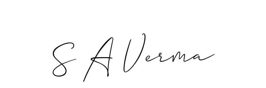 Make a short S A Verma signature style. Manage your documents anywhere anytime using Allison_Script. Create and add eSignatures, submit forms, share and send files easily. S A Verma signature style 2 images and pictures png