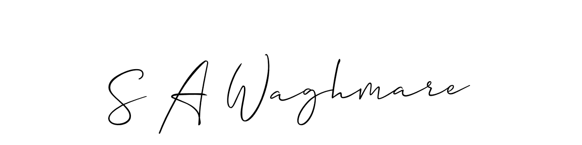 Design your own signature with our free online signature maker. With this signature software, you can create a handwritten (Allison_Script) signature for name S A Waghmare. S A Waghmare signature style 2 images and pictures png