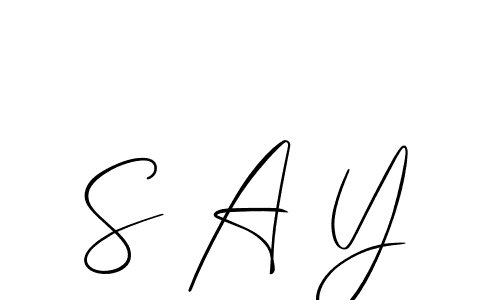 How to make S A Y signature? Allison_Script is a professional autograph style. Create handwritten signature for S A Y name. S A Y signature style 2 images and pictures png