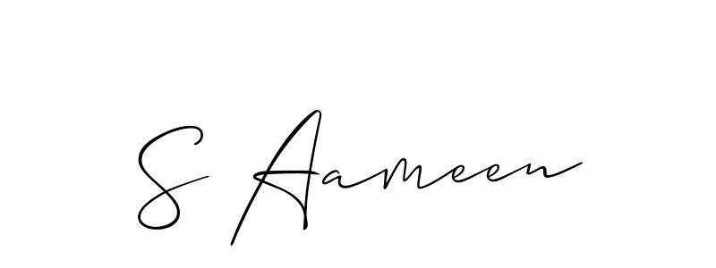 Create a beautiful signature design for name S Aameen. With this signature (Allison_Script) fonts, you can make a handwritten signature for free. S Aameen signature style 2 images and pictures png