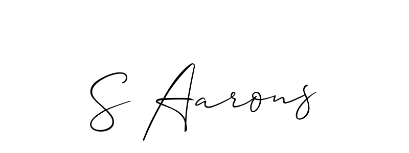 You can use this online signature creator to create a handwritten signature for the name S Aarons. This is the best online autograph maker. S Aarons signature style 2 images and pictures png