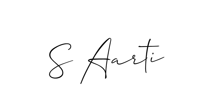 How to make S Aarti signature? Allison_Script is a professional autograph style. Create handwritten signature for S Aarti name. S Aarti signature style 2 images and pictures png