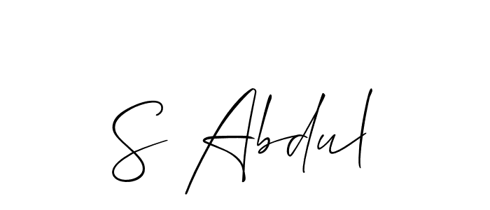 It looks lik you need a new signature style for name S Abdul. Design unique handwritten (Allison_Script) signature with our free signature maker in just a few clicks. S Abdul signature style 2 images and pictures png