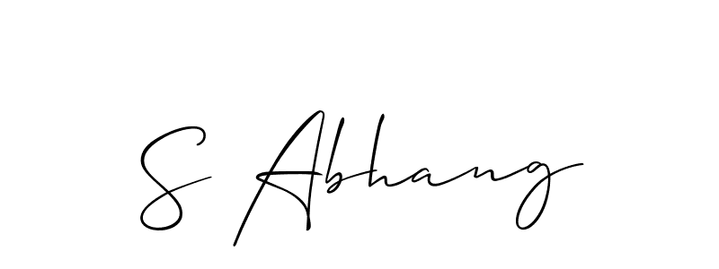 How to Draw S Abhang signature style? Allison_Script is a latest design signature styles for name S Abhang. S Abhang signature style 2 images and pictures png