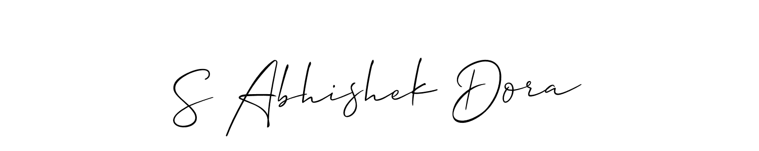 Make a beautiful signature design for name S Abhishek Dora. With this signature (Allison_Script) style, you can create a handwritten signature for free. S Abhishek Dora signature style 2 images and pictures png