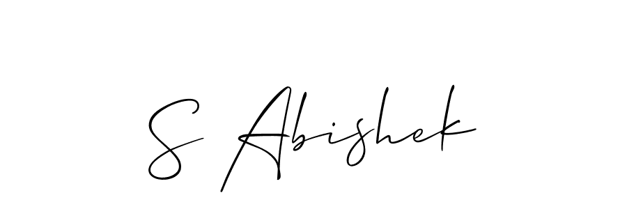 How to make S Abishek signature? Allison_Script is a professional autograph style. Create handwritten signature for S Abishek name. S Abishek signature style 2 images and pictures png