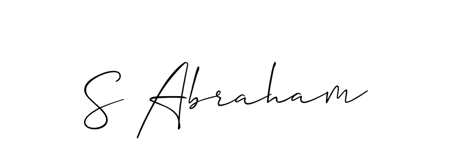 How to make S Abraham name signature. Use Allison_Script style for creating short signs online. This is the latest handwritten sign. S Abraham signature style 2 images and pictures png