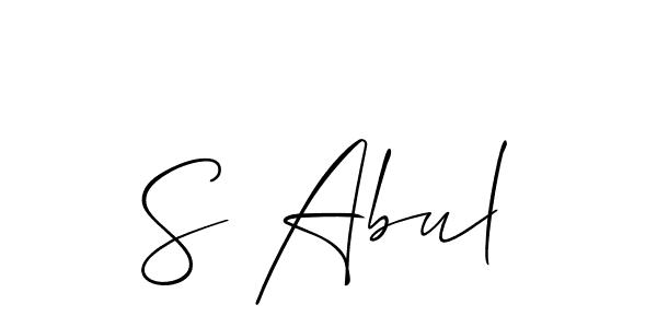 How to make S Abul signature? Allison_Script is a professional autograph style. Create handwritten signature for S Abul name. S Abul signature style 2 images and pictures png