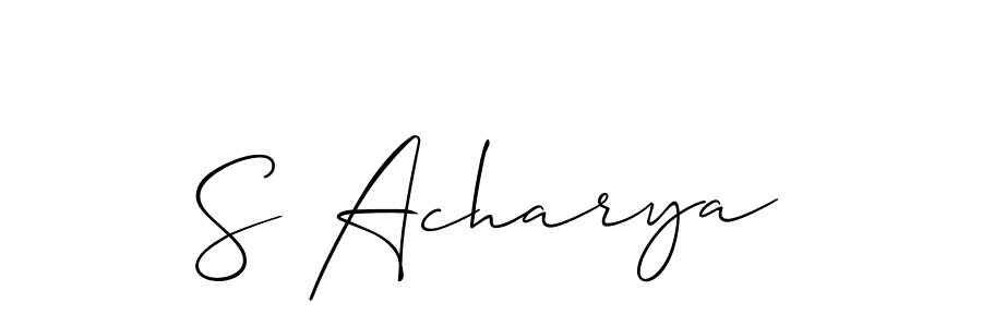 Make a beautiful signature design for name S Acharya. With this signature (Allison_Script) style, you can create a handwritten signature for free. S Acharya signature style 2 images and pictures png