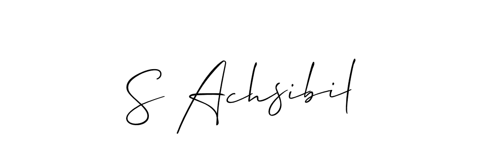 Create a beautiful signature design for name S Achsibil. With this signature (Allison_Script) fonts, you can make a handwritten signature for free. S Achsibil signature style 2 images and pictures png