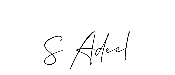 You can use this online signature creator to create a handwritten signature for the name S Adeel. This is the best online autograph maker. S Adeel signature style 2 images and pictures png