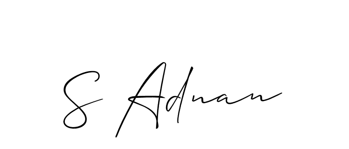 Create a beautiful signature design for name S Adnan. With this signature (Allison_Script) fonts, you can make a handwritten signature for free. S Adnan signature style 2 images and pictures png