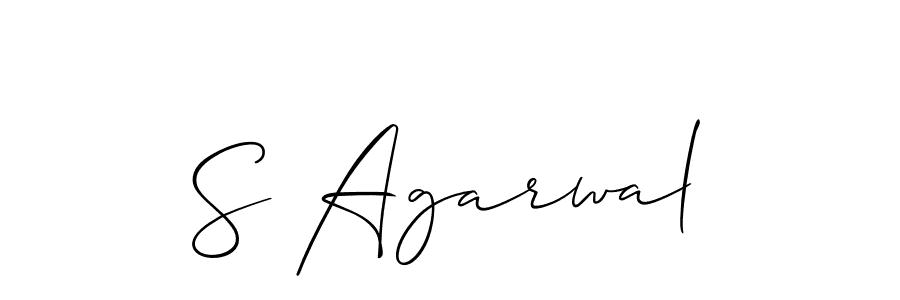 The best way (Allison_Script) to make a short signature is to pick only two or three words in your name. The name S Agarwal include a total of six letters. For converting this name. S Agarwal signature style 2 images and pictures png