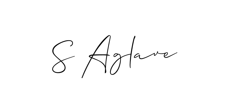 Create a beautiful signature design for name S Aglave. With this signature (Allison_Script) fonts, you can make a handwritten signature for free. S Aglave signature style 2 images and pictures png