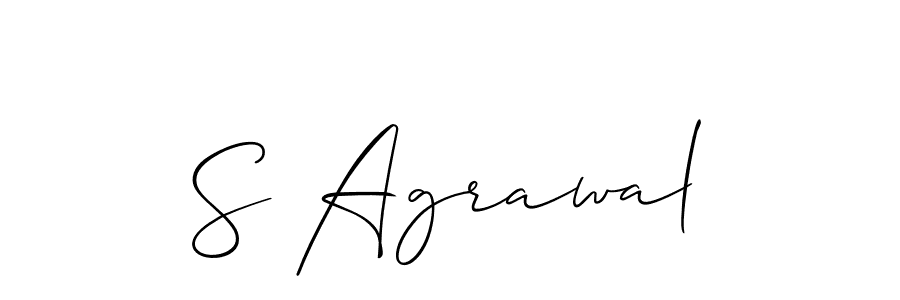 Also we have S Agrawal name is the best signature style. Create professional handwritten signature collection using Allison_Script autograph style. S Agrawal signature style 2 images and pictures png