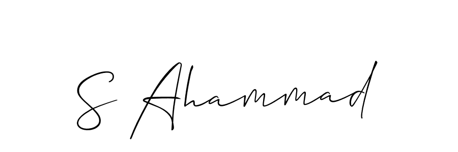 Allison_Script is a professional signature style that is perfect for those who want to add a touch of class to their signature. It is also a great choice for those who want to make their signature more unique. Get S Ahammad name to fancy signature for free. S Ahammad signature style 2 images and pictures png