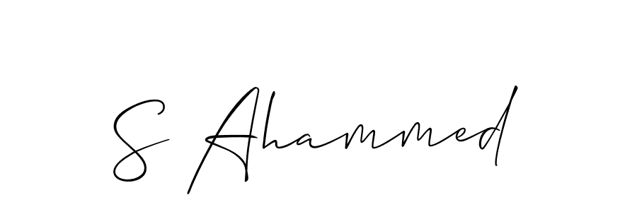 Allison_Script is a professional signature style that is perfect for those who want to add a touch of class to their signature. It is also a great choice for those who want to make their signature more unique. Get S Ahammed name to fancy signature for free. S Ahammed signature style 2 images and pictures png