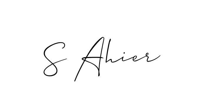 Similarly Allison_Script is the best handwritten signature design. Signature creator online .You can use it as an online autograph creator for name S Ahier. S Ahier signature style 2 images and pictures png