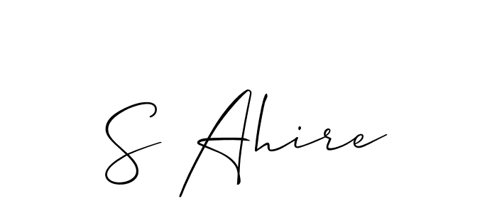 Use a signature maker to create a handwritten signature online. With this signature software, you can design (Allison_Script) your own signature for name S Ahire. S Ahire signature style 2 images and pictures png