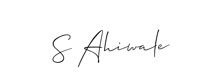 You should practise on your own different ways (Allison_Script) to write your name (S Ahiwale) in signature. don't let someone else do it for you. S Ahiwale signature style 2 images and pictures png