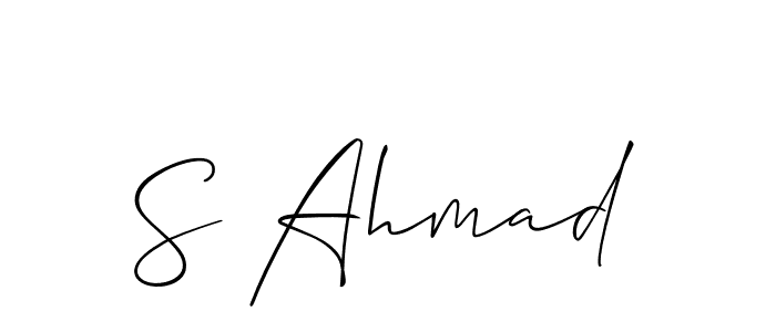 This is the best signature style for the S Ahmad name. Also you like these signature font (Allison_Script). Mix name signature. S Ahmad signature style 2 images and pictures png