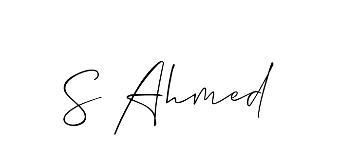 This is the best signature style for the S Ahmed name. Also you like these signature font (Allison_Script). Mix name signature. S Ahmed signature style 2 images and pictures png