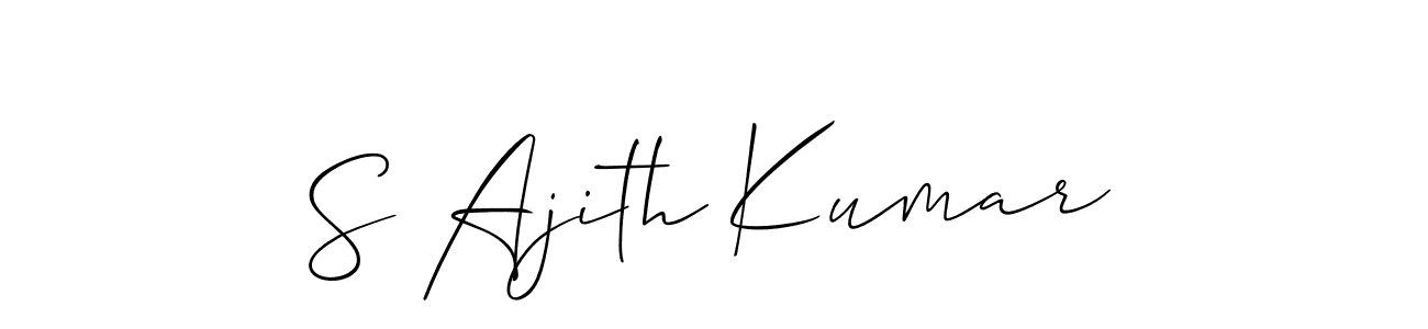 Make a beautiful signature design for name S Ajith Kumar. With this signature (Allison_Script) style, you can create a handwritten signature for free. S Ajith Kumar signature style 2 images and pictures png