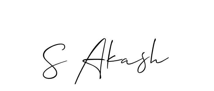 Also You can easily find your signature by using the search form. We will create S Akash name handwritten signature images for you free of cost using Allison_Script sign style. S Akash signature style 2 images and pictures png