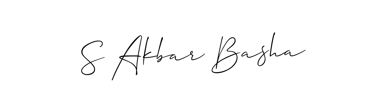 Allison_Script is a professional signature style that is perfect for those who want to add a touch of class to their signature. It is also a great choice for those who want to make their signature more unique. Get S Akbar Basha name to fancy signature for free. S Akbar Basha signature style 2 images and pictures png