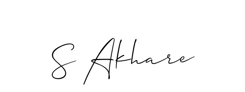 Create a beautiful signature design for name S Akhare. With this signature (Allison_Script) fonts, you can make a handwritten signature for free. S Akhare signature style 2 images and pictures png