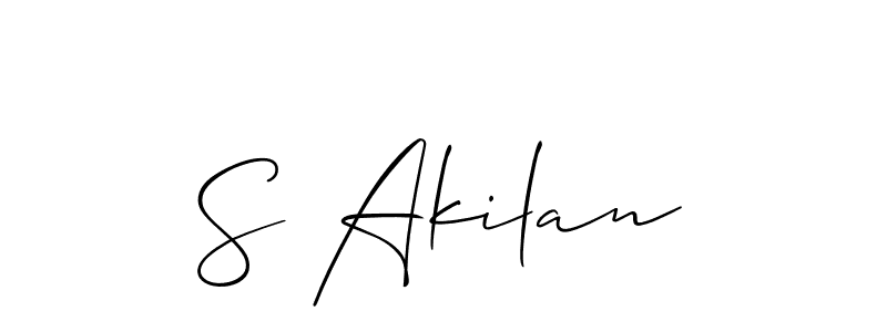 How to make S Akilan signature? Allison_Script is a professional autograph style. Create handwritten signature for S Akilan name. S Akilan signature style 2 images and pictures png