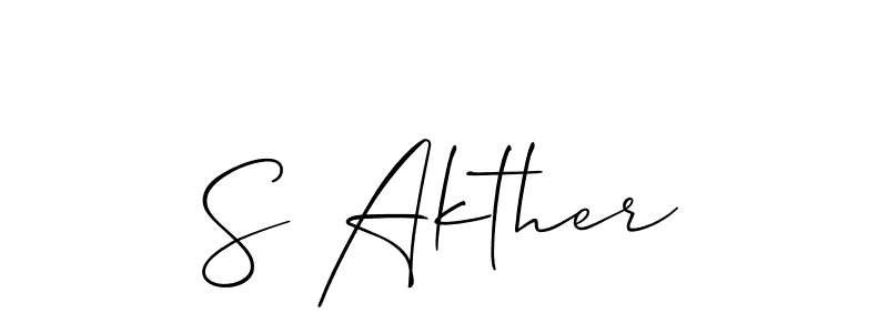 Also we have S Akther name is the best signature style. Create professional handwritten signature collection using Allison_Script autograph style. S Akther signature style 2 images and pictures png