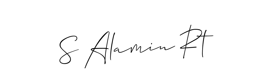 Create a beautiful signature design for name S Alamin Rt. With this signature (Allison_Script) fonts, you can make a handwritten signature for free. S Alamin Rt signature style 2 images and pictures png