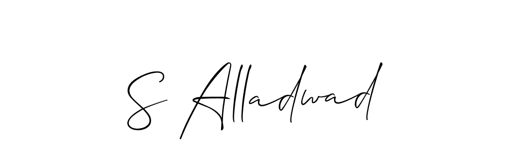 if you are searching for the best signature style for your name S Alladwad. so please give up your signature search. here we have designed multiple signature styles  using Allison_Script. S Alladwad signature style 2 images and pictures png