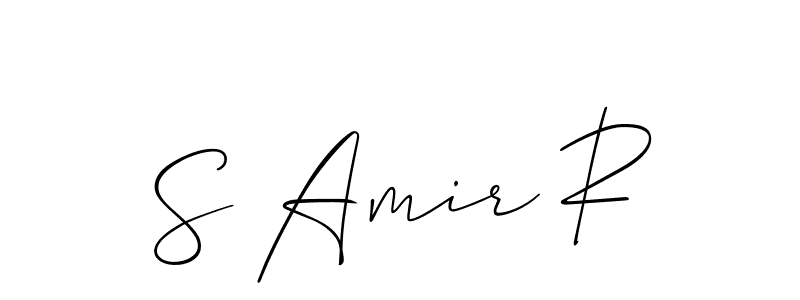 S Amir R stylish signature style. Best Handwritten Sign (Allison_Script) for my name. Handwritten Signature Collection Ideas for my name S Amir R. S Amir R signature style 2 images and pictures png