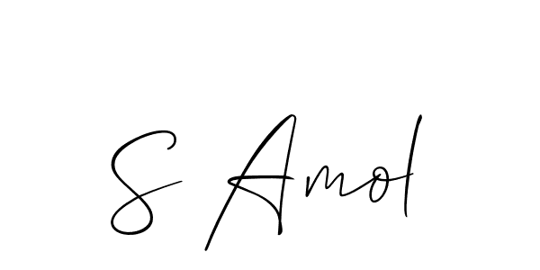 You should practise on your own different ways (Allison_Script) to write your name (S Amol) in signature. don't let someone else do it for you. S Amol signature style 2 images and pictures png