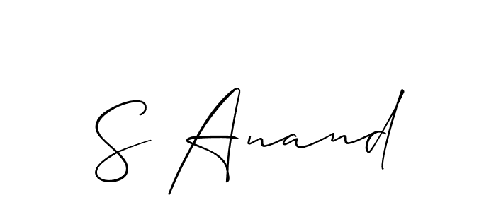 Best and Professional Signature Style for S Anand. Allison_Script Best Signature Style Collection. S Anand signature style 2 images and pictures png