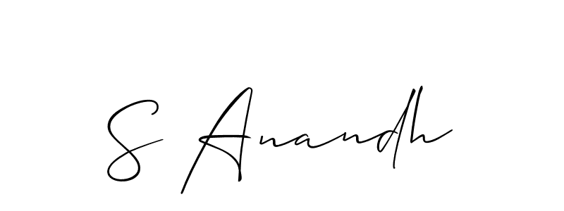 You can use this online signature creator to create a handwritten signature for the name S Anandh. This is the best online autograph maker. S Anandh signature style 2 images and pictures png