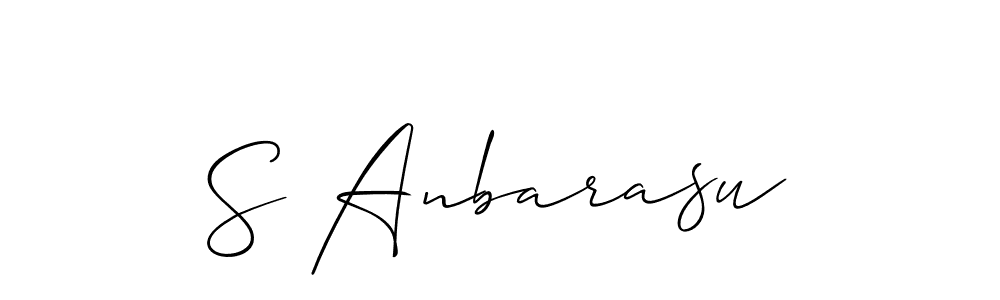 Make a beautiful signature design for name S Anbarasu. With this signature (Allison_Script) style, you can create a handwritten signature for free. S Anbarasu signature style 2 images and pictures png