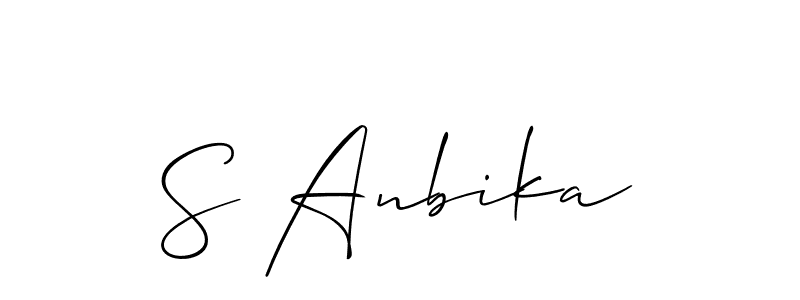 S Anbika stylish signature style. Best Handwritten Sign (Allison_Script) for my name. Handwritten Signature Collection Ideas for my name S Anbika. S Anbika signature style 2 images and pictures png