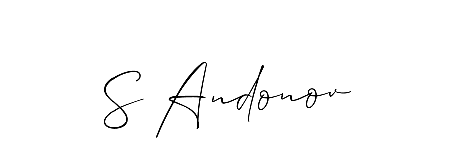 Similarly Allison_Script is the best handwritten signature design. Signature creator online .You can use it as an online autograph creator for name S Andonov. S Andonov signature style 2 images and pictures png