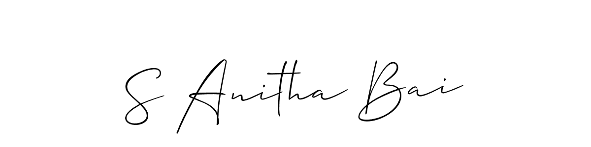 Also we have S Anitha Bai name is the best signature style. Create professional handwritten signature collection using Allison_Script autograph style. S Anitha Bai signature style 2 images and pictures png