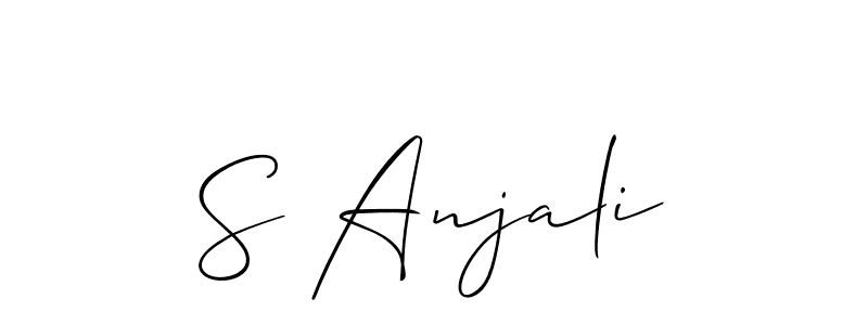 Make a short S Anjali signature style. Manage your documents anywhere anytime using Allison_Script. Create and add eSignatures, submit forms, share and send files easily. S Anjali signature style 2 images and pictures png