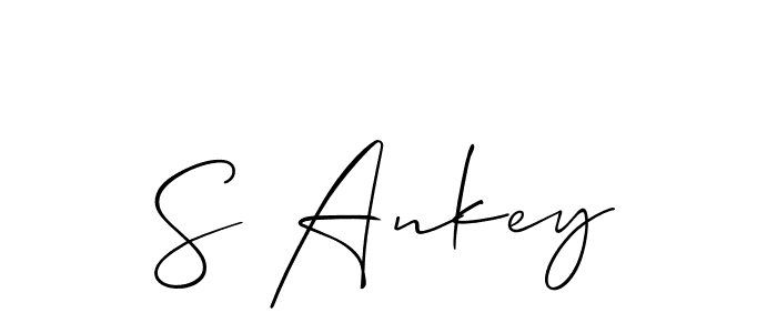 Also You can easily find your signature by using the search form. We will create S Ankey name handwritten signature images for you free of cost using Allison_Script sign style. S Ankey signature style 2 images and pictures png