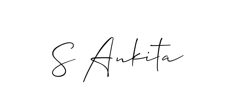 Design your own signature with our free online signature maker. With this signature software, you can create a handwritten (Allison_Script) signature for name S Ankita. S Ankita signature style 2 images and pictures png