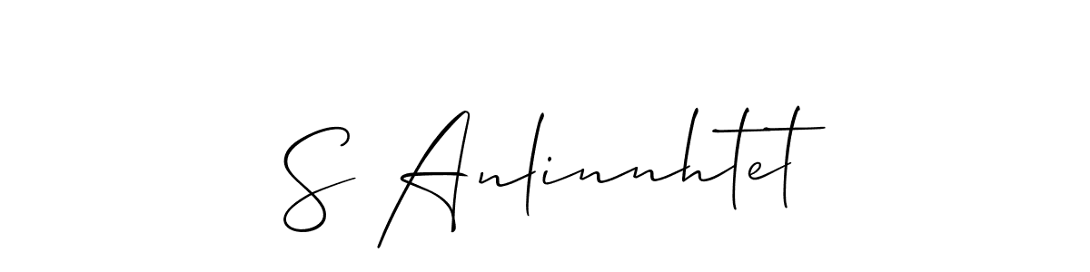 You should practise on your own different ways (Allison_Script) to write your name (S Anlinnhtet) in signature. don't let someone else do it for you. S Anlinnhtet signature style 2 images and pictures png