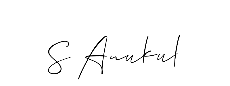 Check out images of Autograph of S Anukul name. Actor S Anukul Signature Style. Allison_Script is a professional sign style online. S Anukul signature style 2 images and pictures png