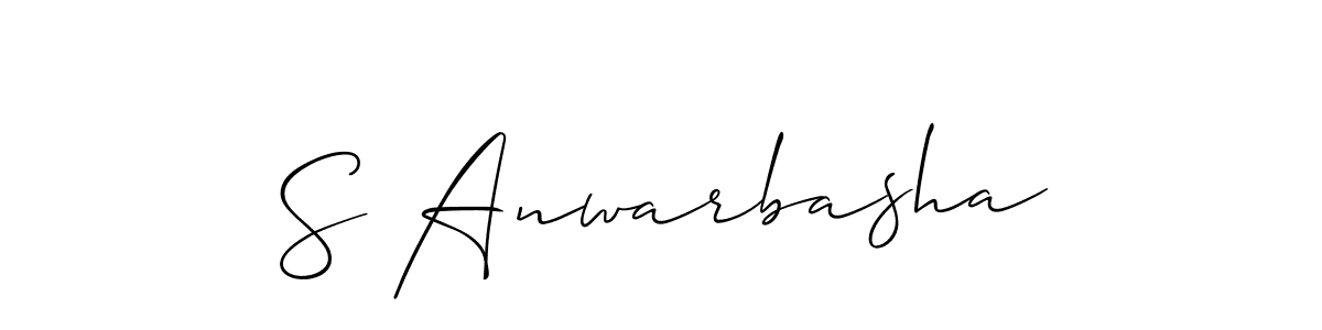 Make a short S Anwarbasha signature style. Manage your documents anywhere anytime using Allison_Script. Create and add eSignatures, submit forms, share and send files easily. S Anwarbasha signature style 2 images and pictures png